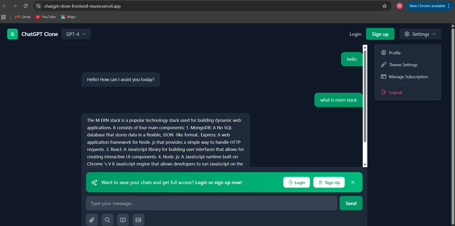 AI ChatGPT Clone